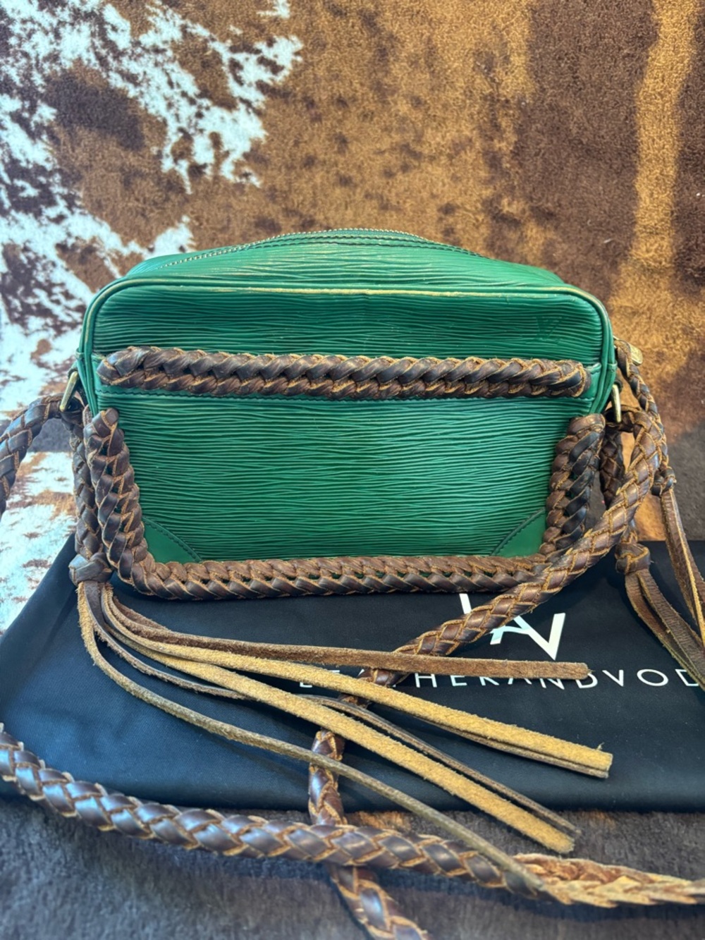 Vintage LV green epi Trocadero 27 - embellished by Leather & Vodka